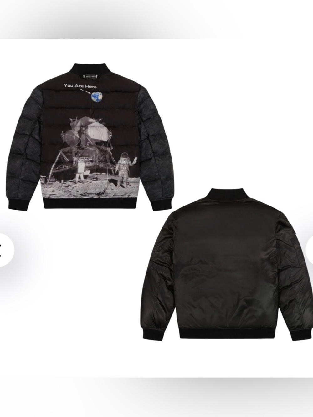 New with tags Spaceone X Andy & Evan Reversible Bomber Jacket Deep Space Black